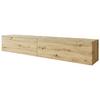 Lowboard Vera D180 Eiche Artisan - Eiche Artisan/Grau, Basics, Holzwerkstoff (180/30/33cm) - P & B