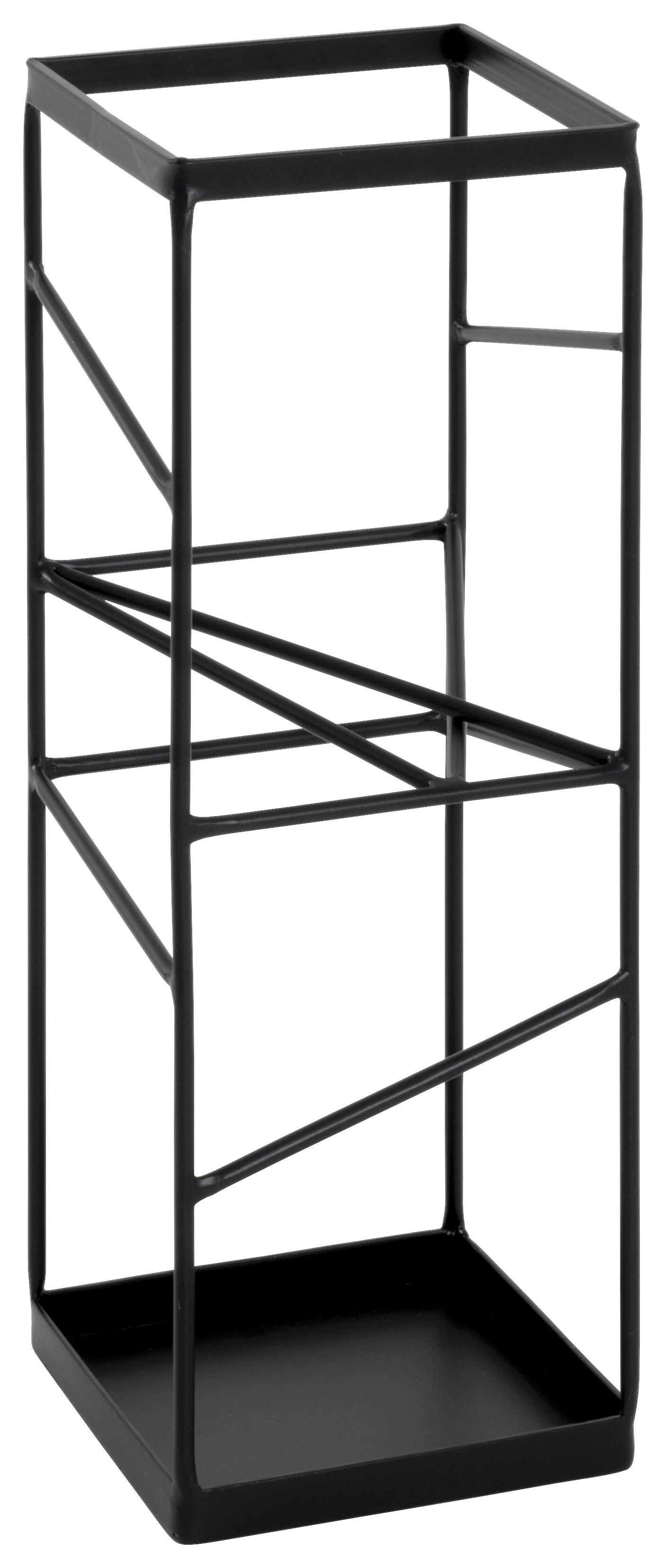 STOJAN NA DÁŽDNIKY ALLER - čierna, Modern, kov (17/49/17cm)