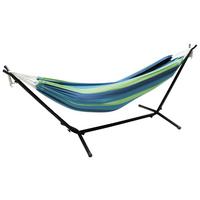 Hängematte mit Gestell Multicolor - Multicolor/Schwarz, Basics, Textil/Metall (270/120/115cm)