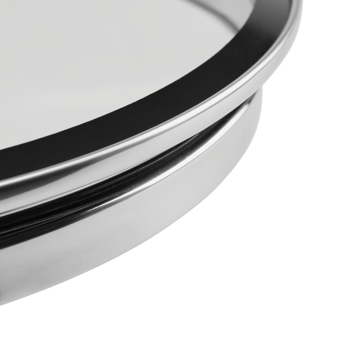 Kochtopfset Oswald 9-Tlg. Edelstahl Induktion - Klar/Edelstahlfarben, MODERN, Glas/Metall - James Wood