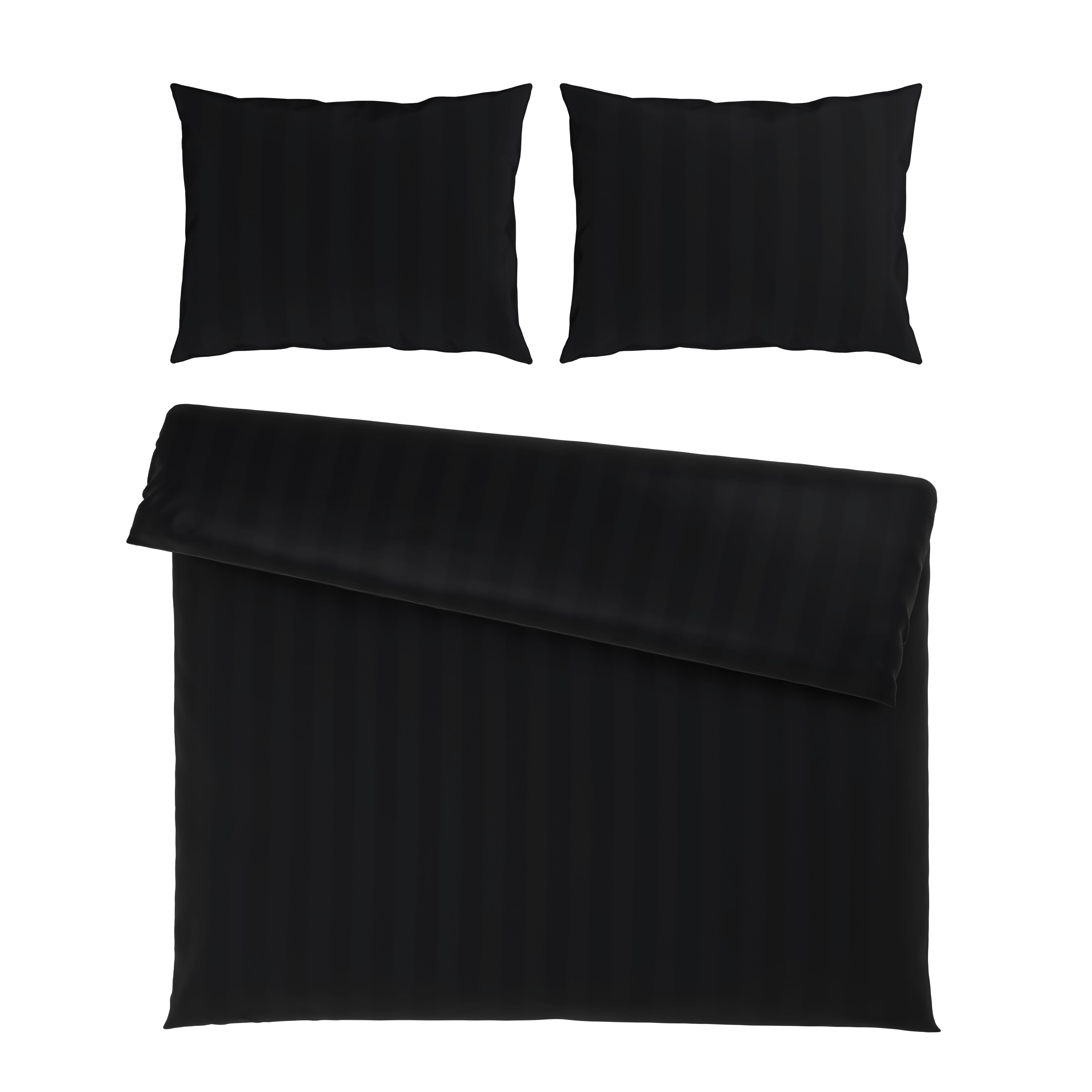 POVLEČENÍ XENIA STREIF XXL - černá, Moderní, textil (200/220cm) - Premium Living