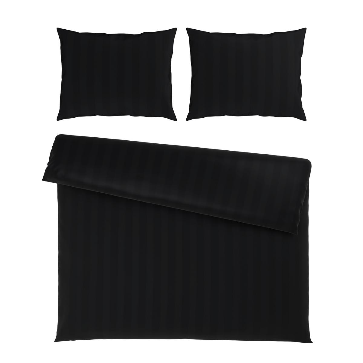 POVLEČENÍ XENIA STREIF XXL - černá, Moderní, textil (200/220cm) - Premium Living