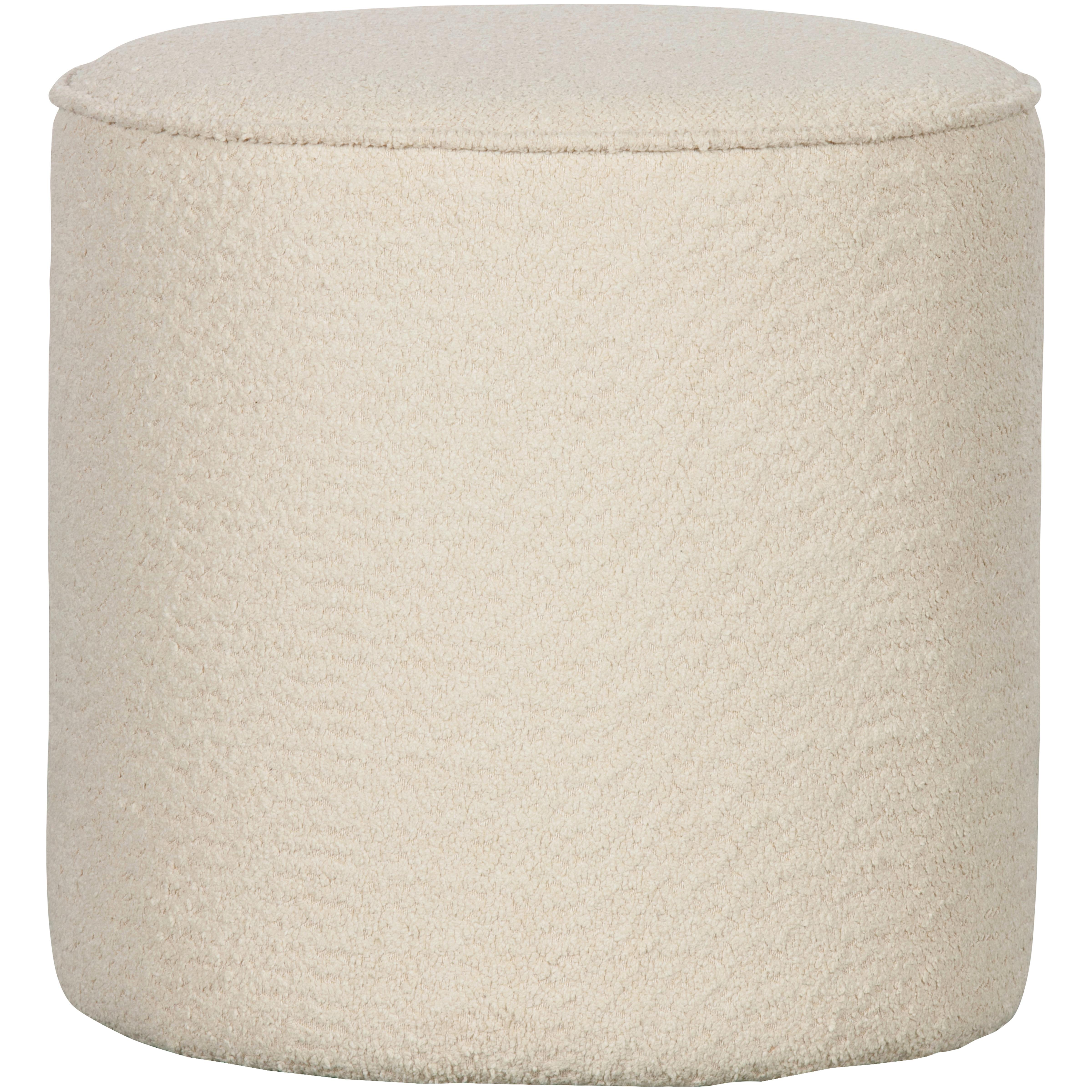 Hocker Sara Creme B: 46cm - Creme, Design, Textil (46/46/46cm) - Livetastic