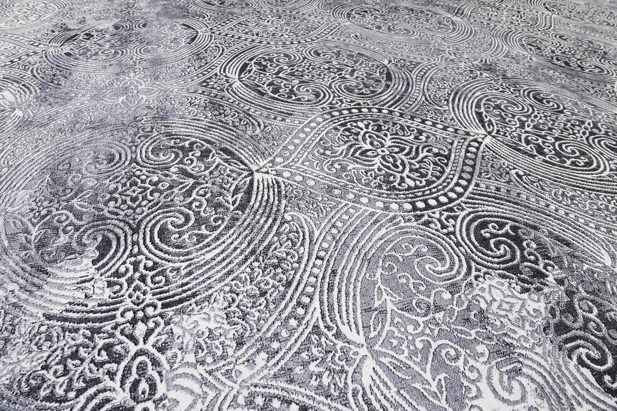 Webteppich Grace Grau 190x290 cm - Grau, Design, Textil (190/290cm) - WECON HOME