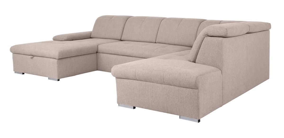 Wohnlandschaft Ramzes Beige U: 173x328x215 cm - Beige/Grau, Design, Textil (173/328/215cm) - MID.YOU