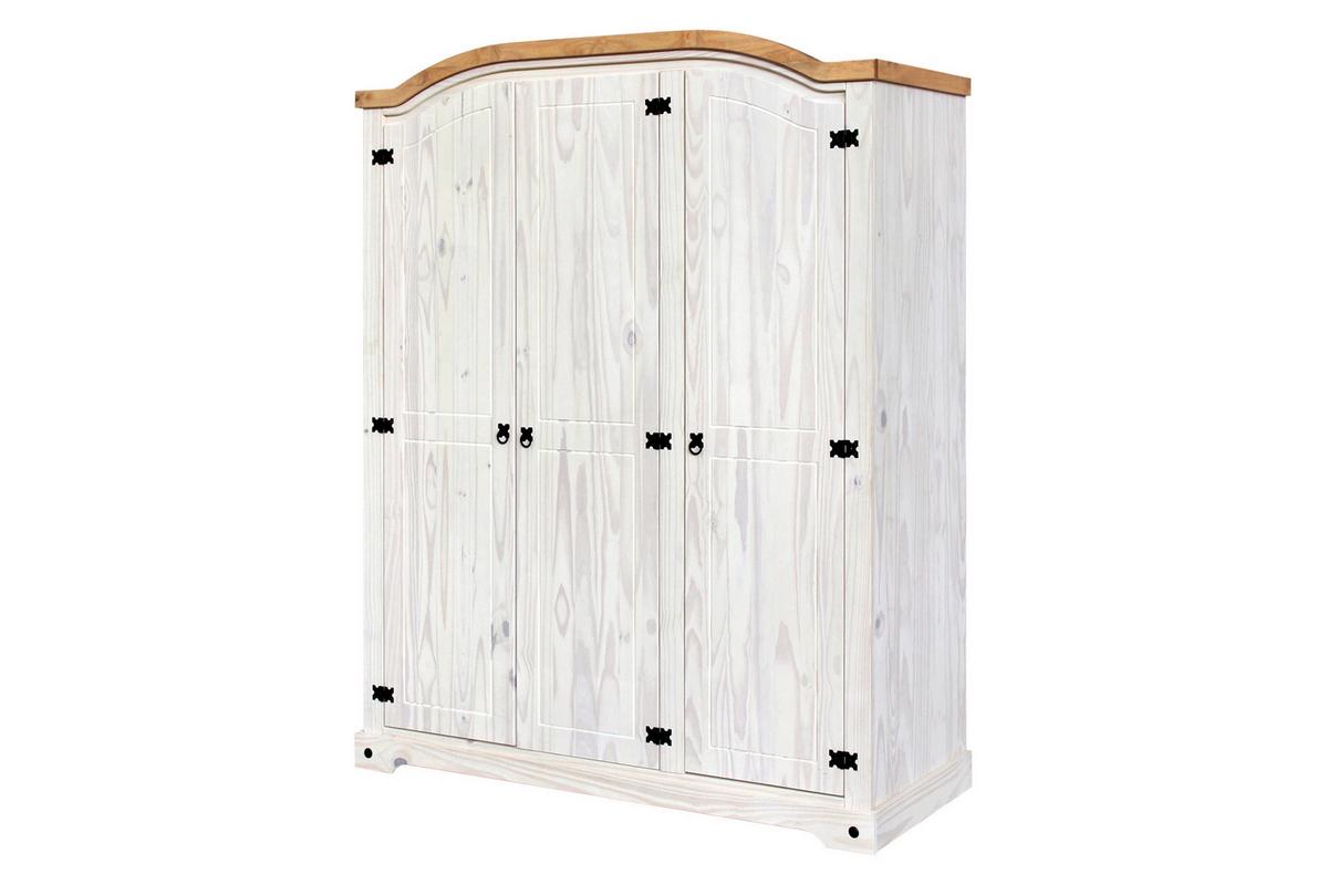 Kleiderschrank Weiß B: 150cm - Weiß, Natur, Holz (150/188/56cm) - Livetastic