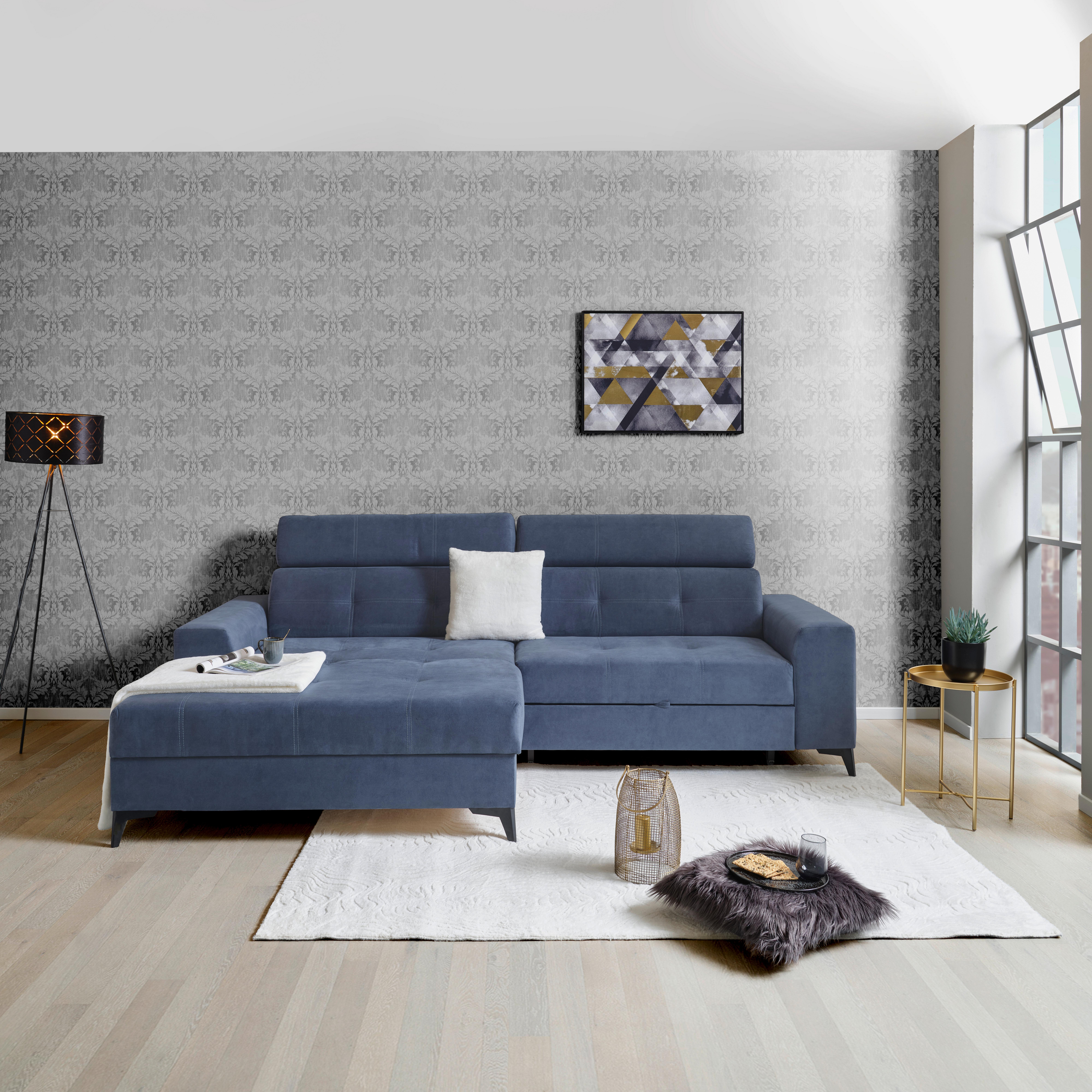 Wohnlandschaft Florida Mit Schlaffunktion Petrol - Petrol, MODERN, Holz/Holzwerkstoff (175/275cm)