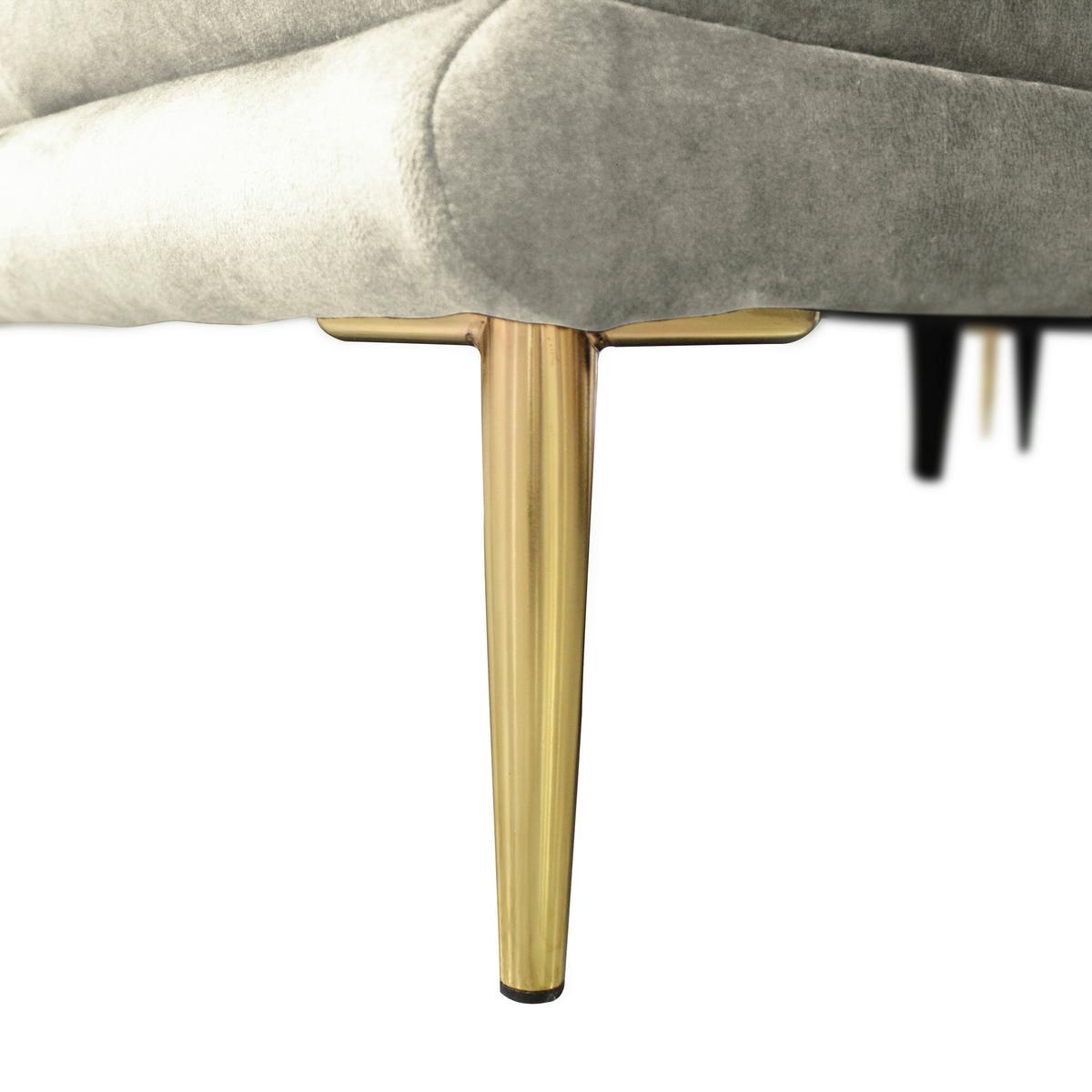 Ecksofa Whisper Creme S: 196x264 cm - Goldfarben/Creme, Design, Textil (196/264cm) - MID.YOU