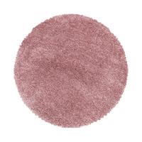 Hochflor Teppich Rosa Fluffy Rund Ø 80 Cm - Rosa, Basics, Textil (80cm)
