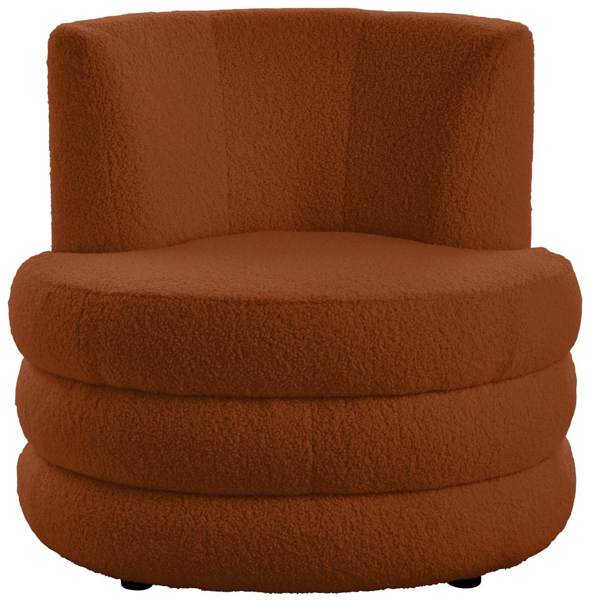 Designsessel Magari - Edelstahlfarben/Rostfarben, Trend, Textil (90/82/85cm) - Livetastic