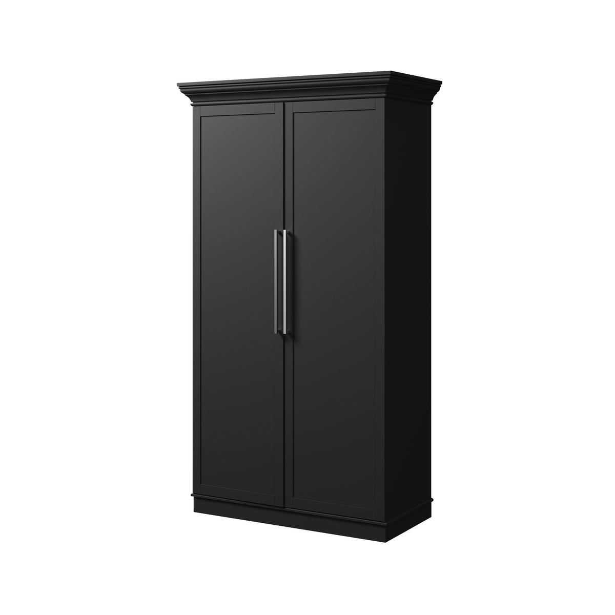 Kredenc Alvaro, š: 122 cm - černá, Moderní, kov/kompozitní dřevo (121,5/220/55,5cm) - Bessagi Home