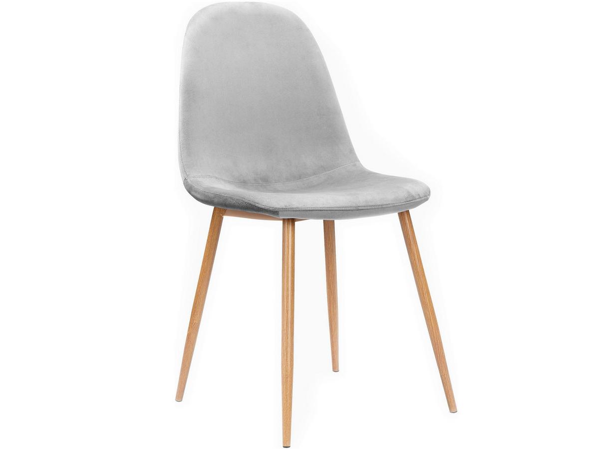 Stuhl-Set Monza Grau B: 44cm 2--Teilig - Eichefarben/Grau, Design, Textil/Metall (44/87/51cm) - MID.YOU