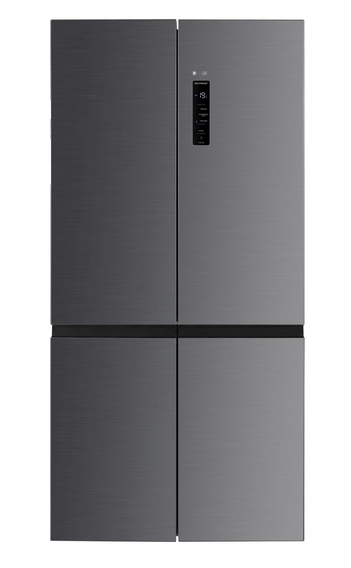 Side-by-side Nabo Sbm 5525 Edlestahlfarben - Edelstahlfarben, Basics, Glas/Kunststoff (90,9/190/69cm) - Nabo