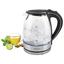Wasserkocher Emerio Wk-108084 - Schwarz/Alufarben, MODERN, Glas/Kunststoff (19,8/23/16,6cm) Wasserkocher Emerio Wk-108084 - Schwarz/Alufarben, MODERN, Glas/Kunststoff (19,8/23/16,6cm)