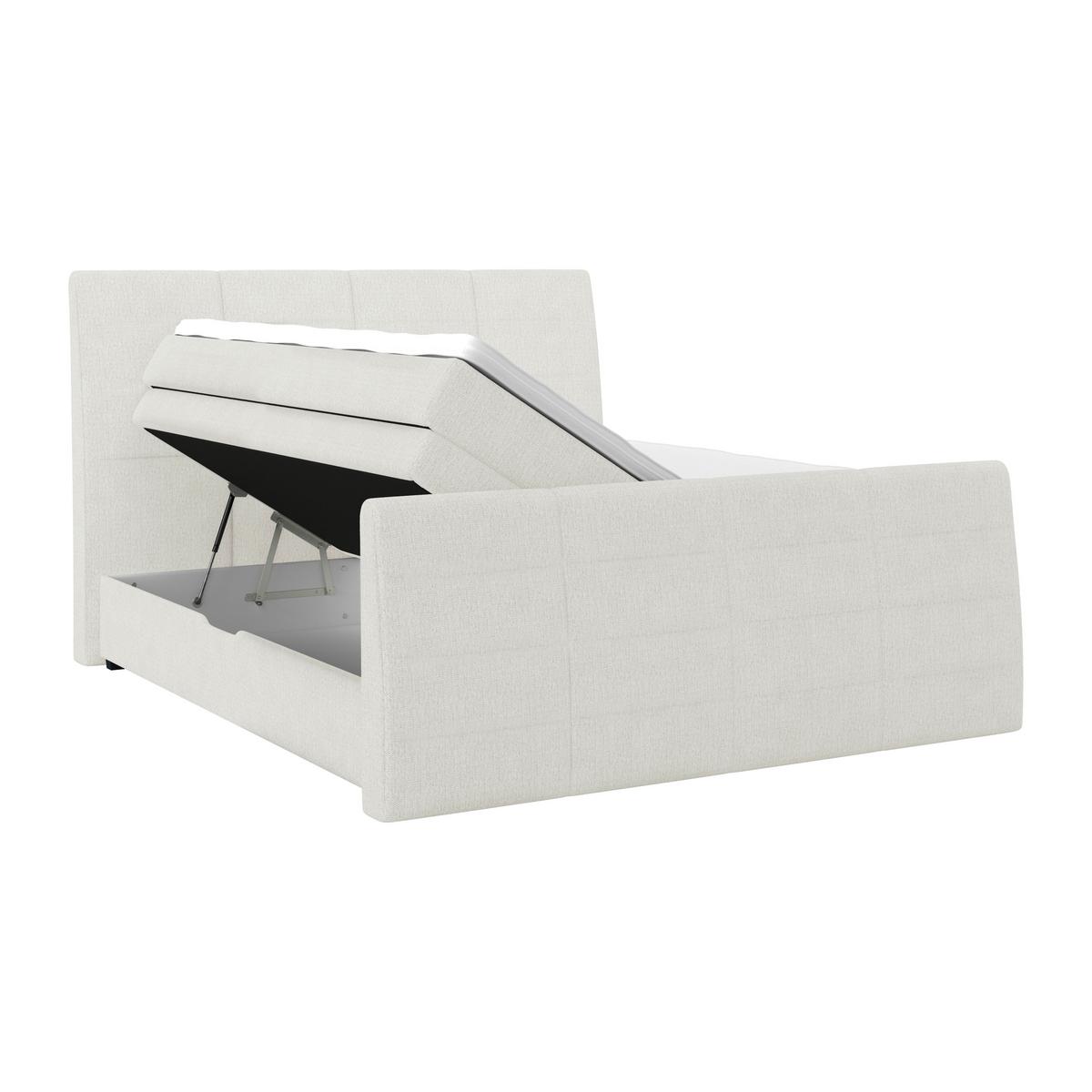 Boxspringbett Libra - Schwarz/Weiß, KONVENTIONELL, Textil (160/200cm)