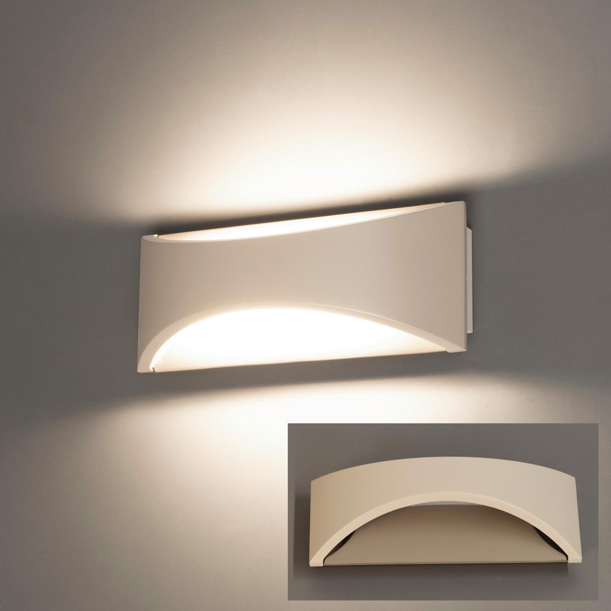 LED-Wandleuchte Rio Schwarz D: 22,5 cm - Schwarz, KONVENTIONELL, Metall (22,5/9cm) - Fischer & Honsel