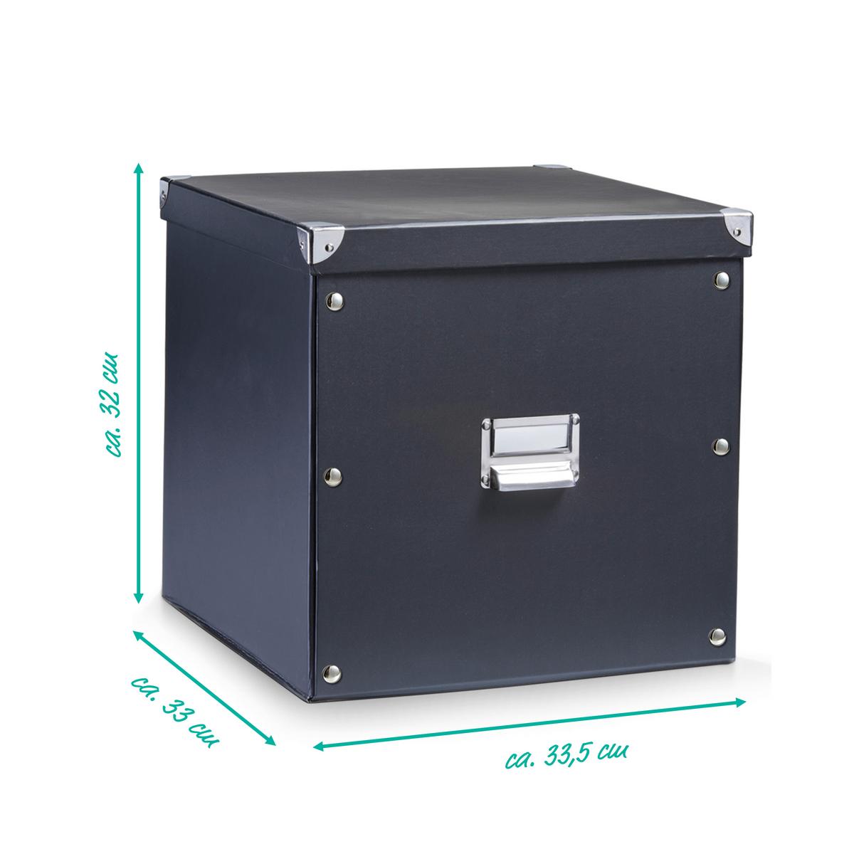 AUFBEWAHRUNGSBOX Karton, BxHxT: ca. 34x33x32 cm - Basics, Karton (33,5/33/32cm)