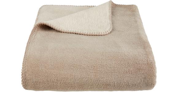 Wohndecke Lani - Taupe/Beige, MODERN, Textil (150/200cm) - Luca Bessoni