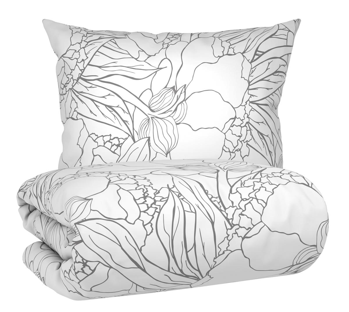 POVLEČENÍ EMMA - šedá, textil (140/200cm) - Mömax