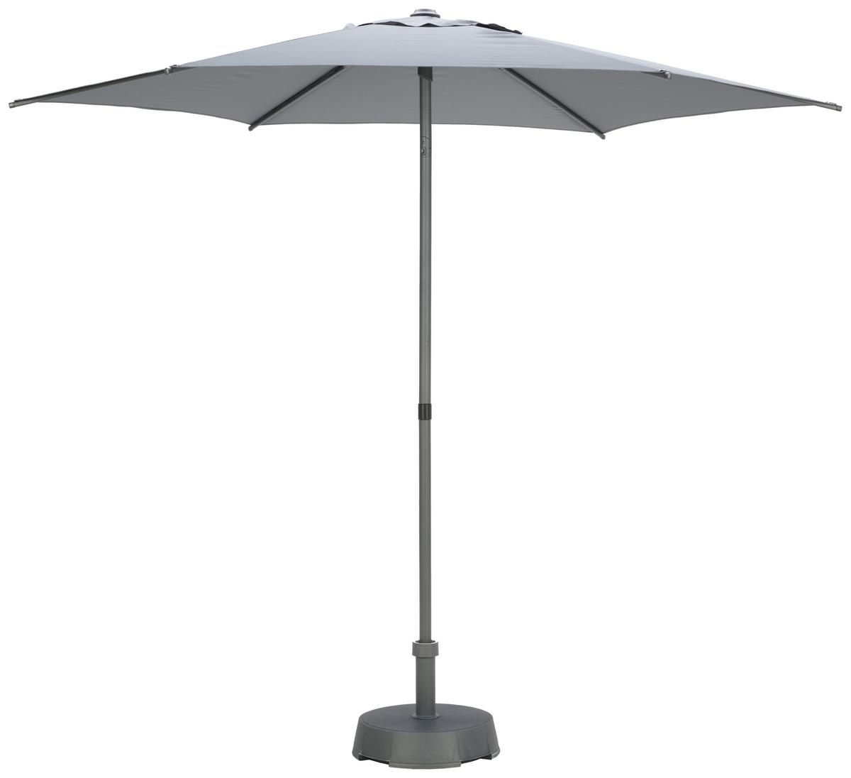 Sonnenschirm Sun BxHxT: 270x270x220 cm Anthrazit - Anthrazit, MODERN, Textil/Metall (270/270/220cm) - Beldano