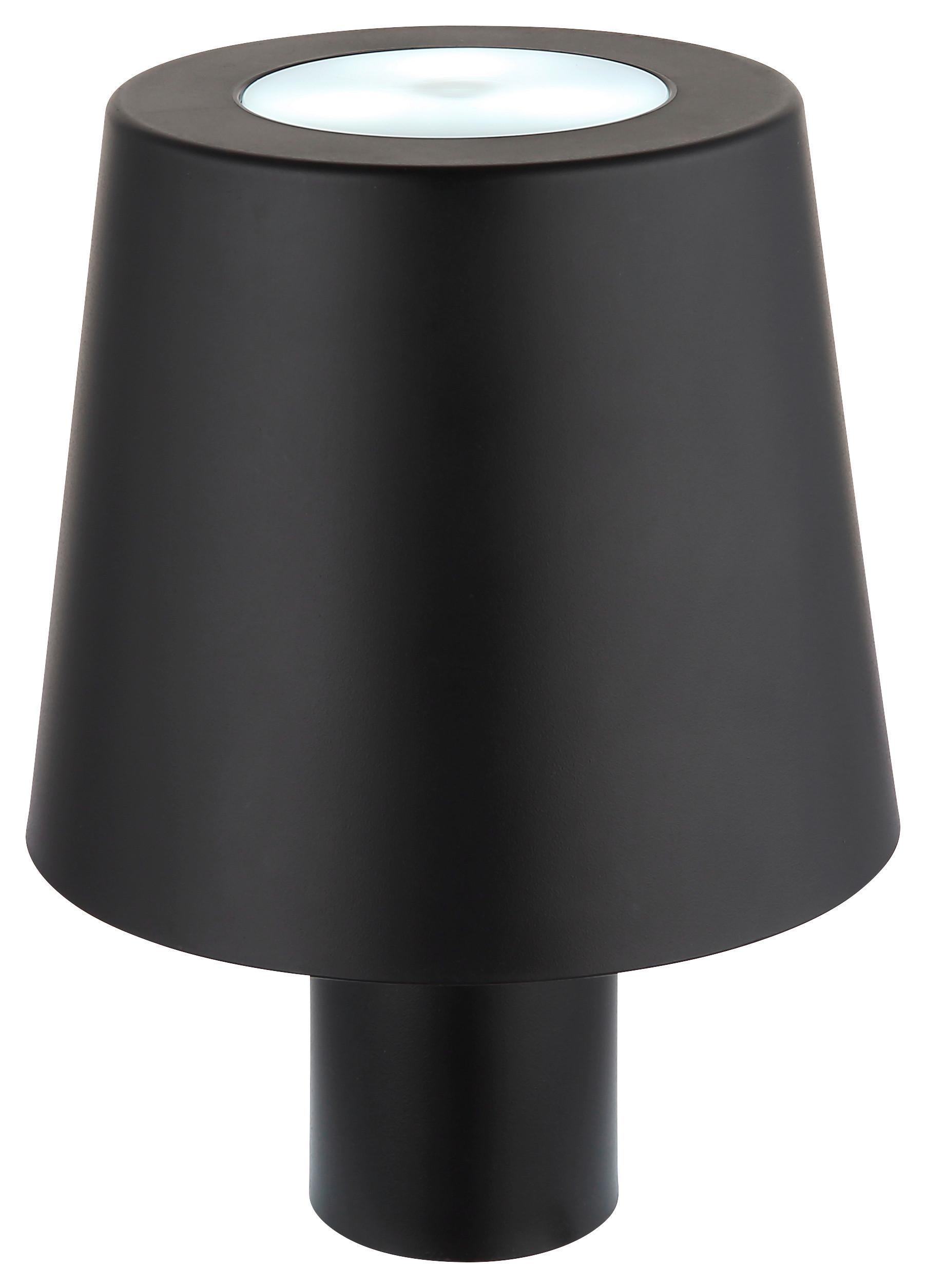 Akku-Tischleuchte Alegria - Schwarz, MODERN, Kunststoff (10,5/14cm) - Luca Bessoni