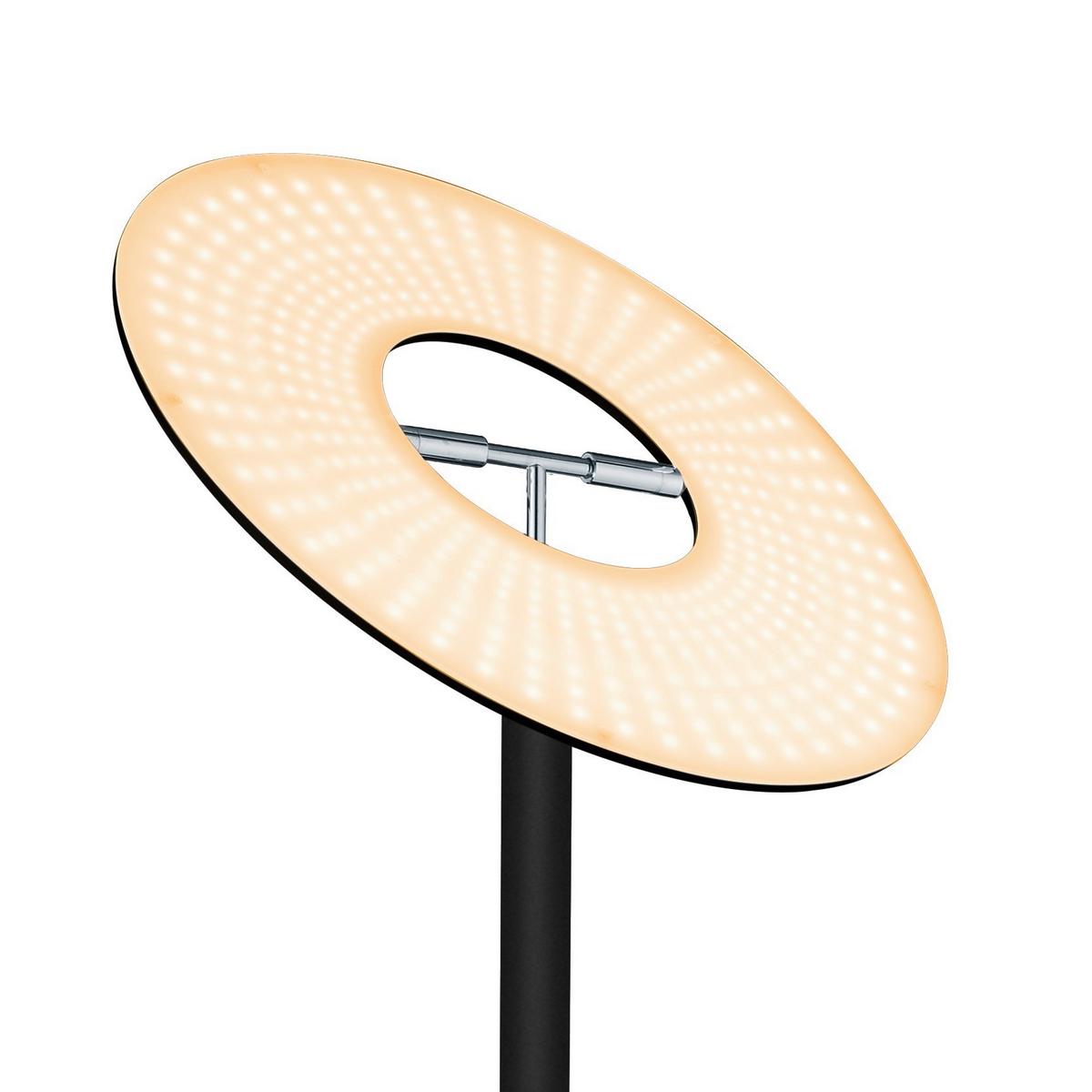 LED-Stehleuchte 60472/1-06 - Schwarz, Design, Metall (45/185cm) - Hell