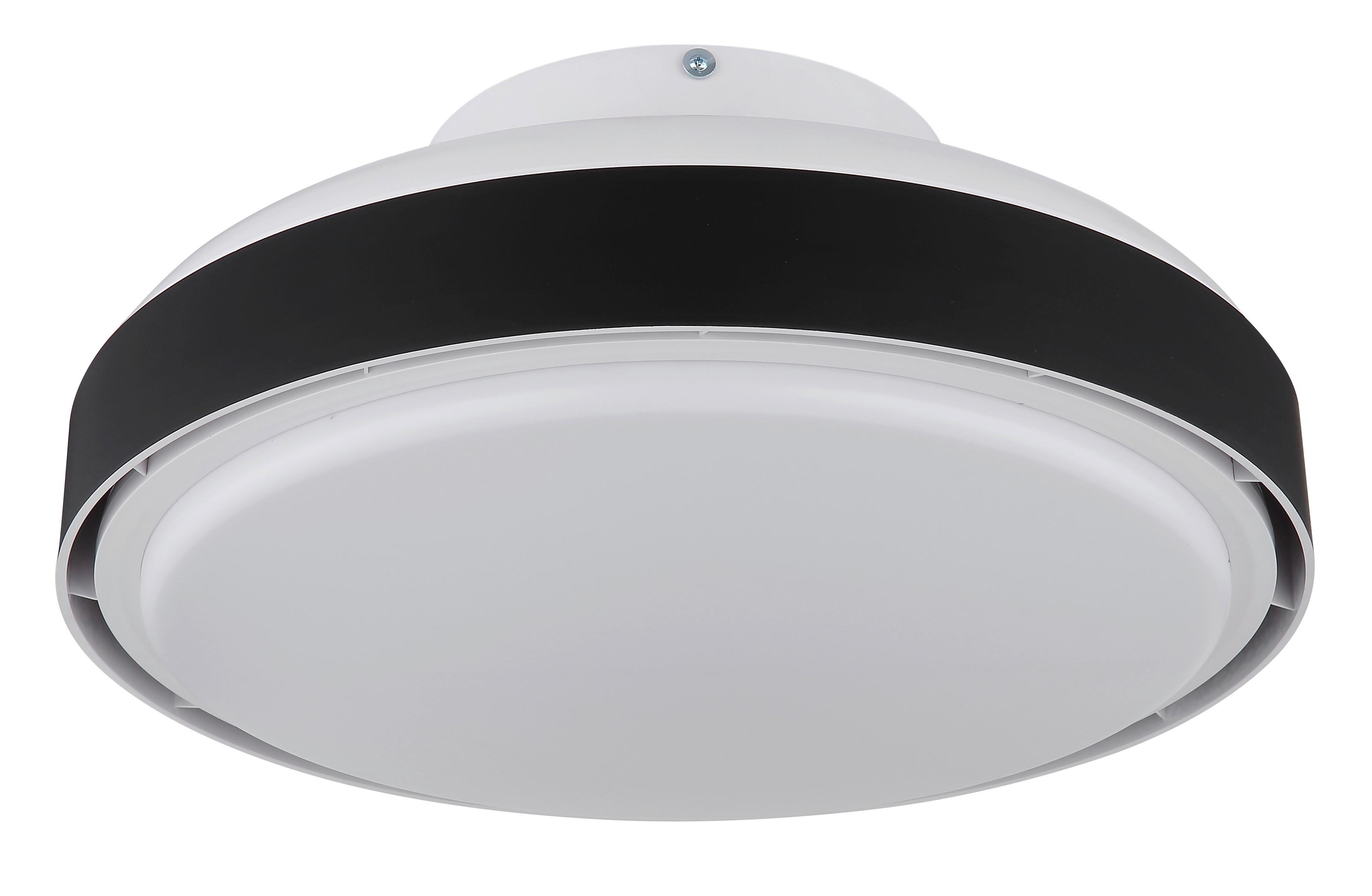 Deckenventilator Carney Opal Schwarz Weiß D: 45 cm