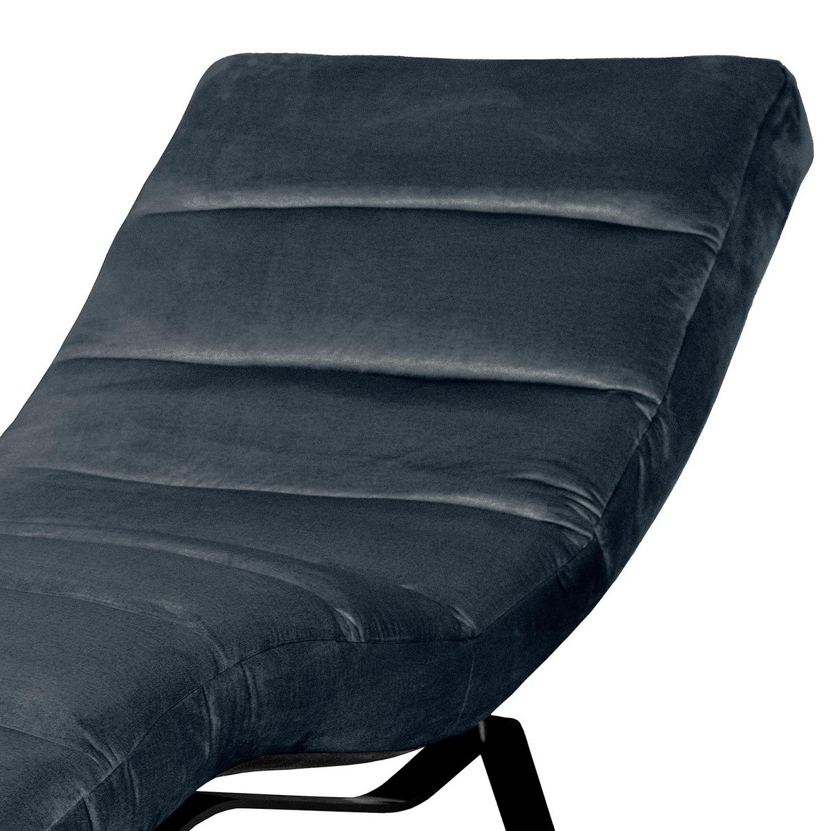 Relaxliege Swing Black Dunkelblau B: 65 Cm - Schwarz/Dunkelblau, Design, Textil (65/65-95/171cm) - Livetastic