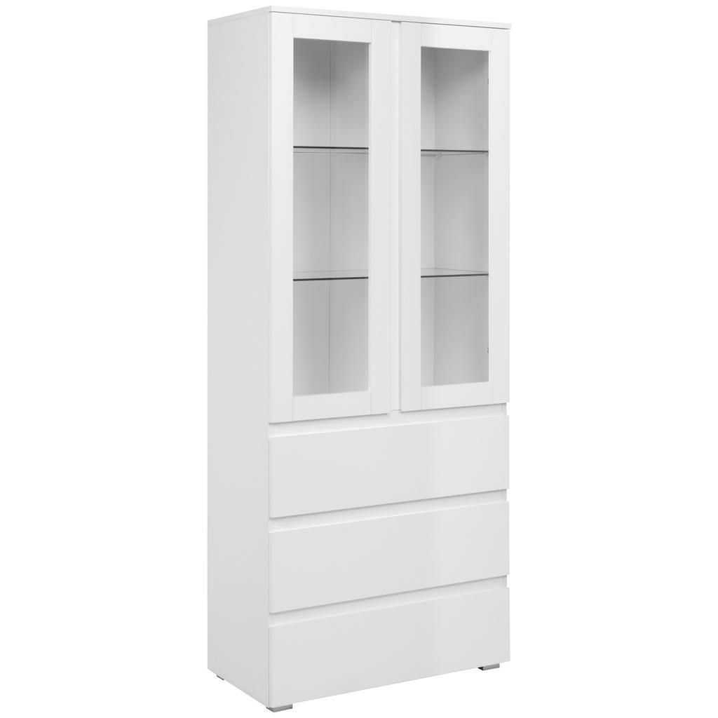 Vitrine Capetown Weiß HG B: 80 cm