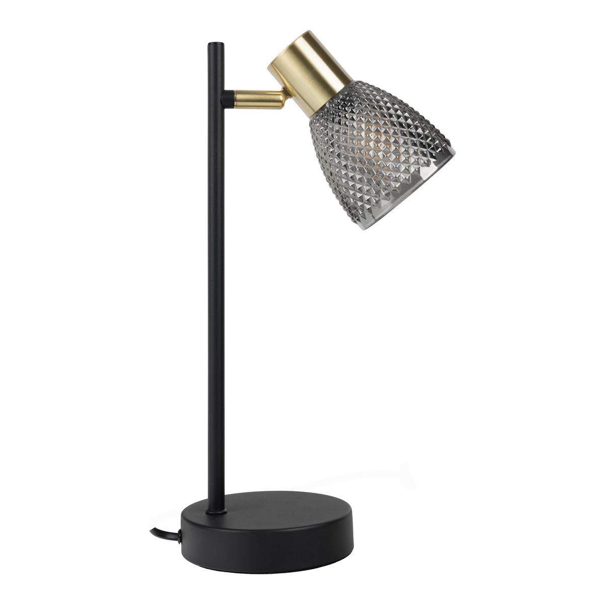 Tischleuchte Exkl. E14, 40w - Schwarz, LIFESTYLE, Glas/Metall (12/35,5cm) - Näve