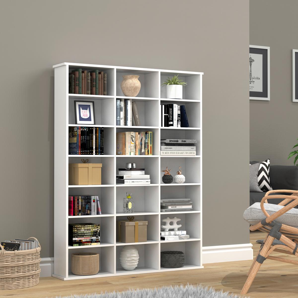 Regal Megosa Weiß B: 105 Cm - Weiß, Design, Holzwerkstoff (105/136/19cm) - MID.YOU