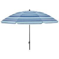 Sonnenschirm Gartenschirm Como Blau - Graublau/Anthrazit, Basics, Textil/Metall (165/203cm)