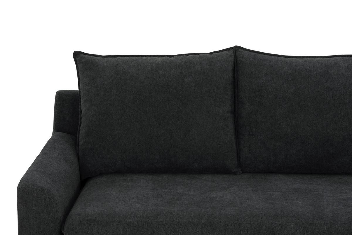 Ecksofa Milly - Dunkelgrau/Schwarz, MODERN, Textil (207/138cm) - P & B