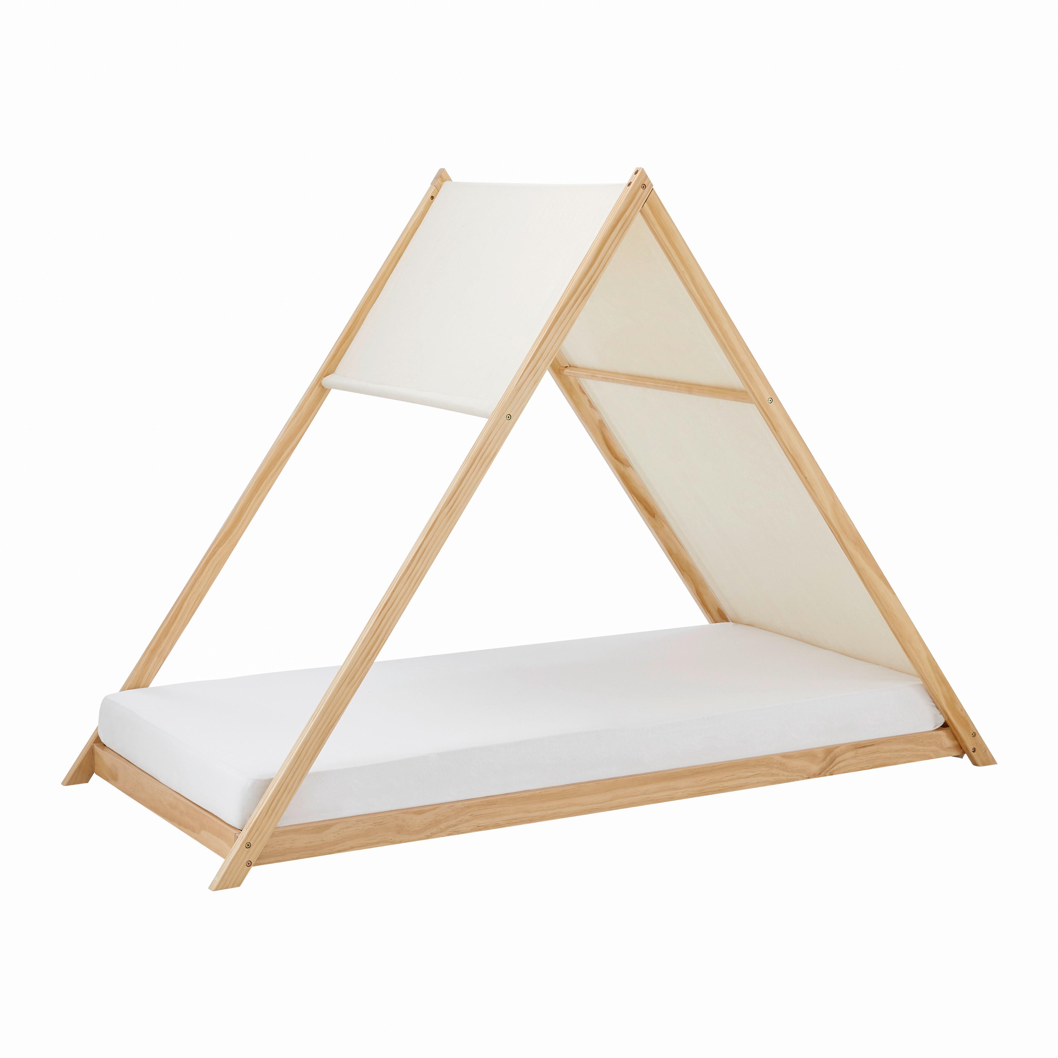 Posteľ pre deti POPPY prírodné farby - biela/prírodná farba, Modern, drevo (208/149/100cm) - Bessagi Kids