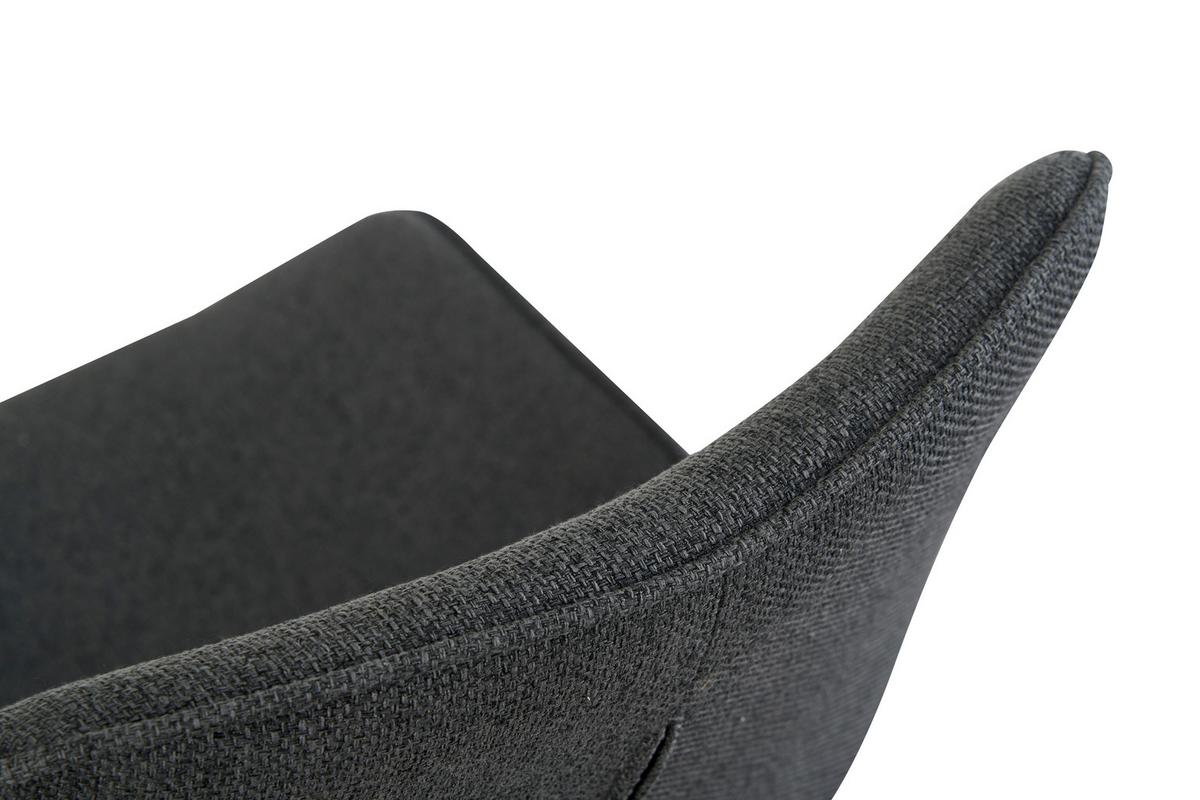 Stuhl-Set Emilia Anthrazit B: 52 cm - Anthrazit/Schwarz, MODERN, Textil/Metall (52/85/61cm) - MID.YOU