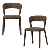 Stuhl-Set Noble Braun B: 51cm - Braun, MODERN, Textil (51/76/56cm) - Livetastic