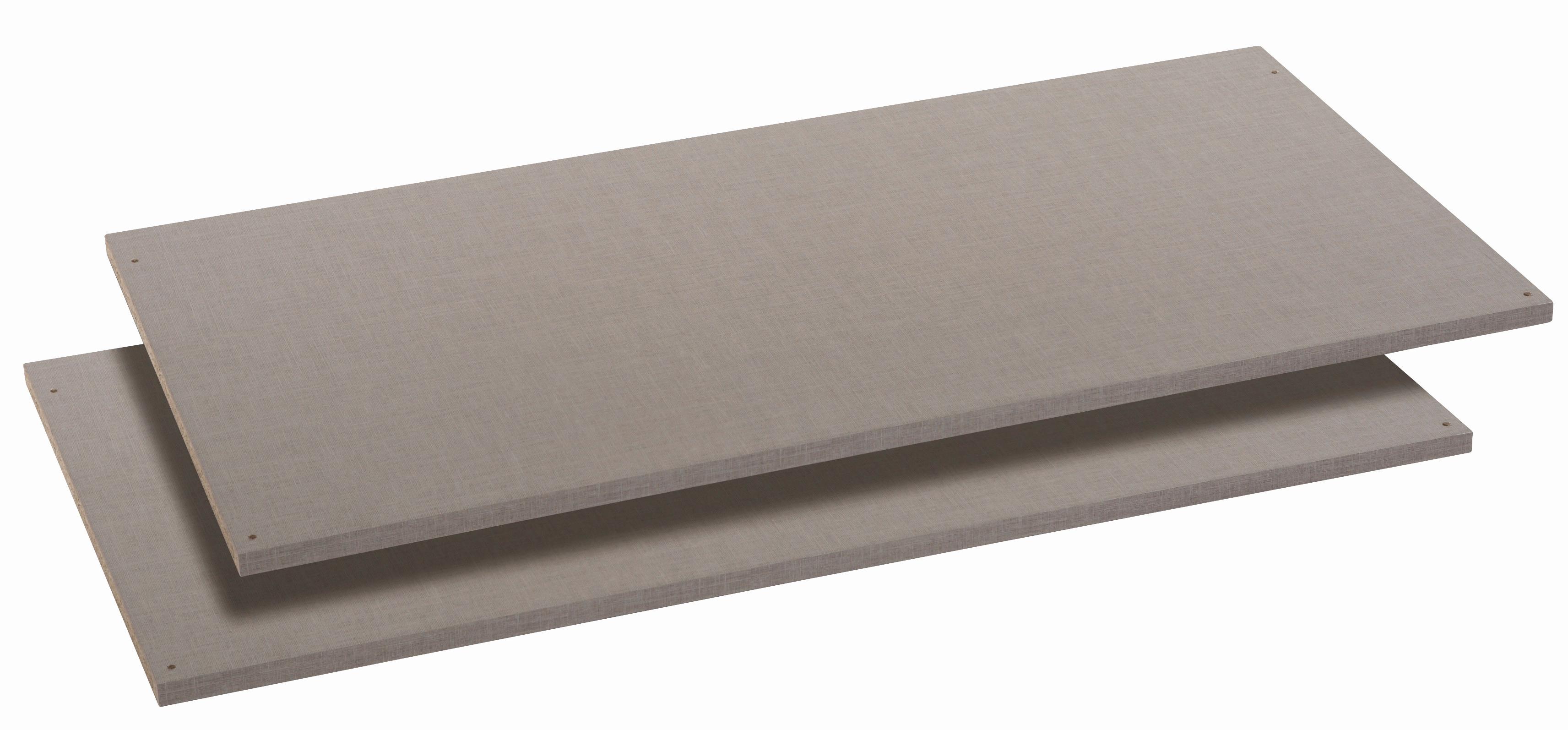 Einlegeböden Universal 2er-Set 111x48 cm Leinenoptik