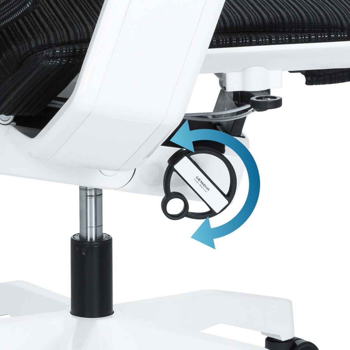 Bürostuhl Genidia Pro Mit Armstützen Schwarz/weiß - Schwarz/Weiß, MODERN, Kunststoff/Textil (57/114/46cm) - MID.YOU