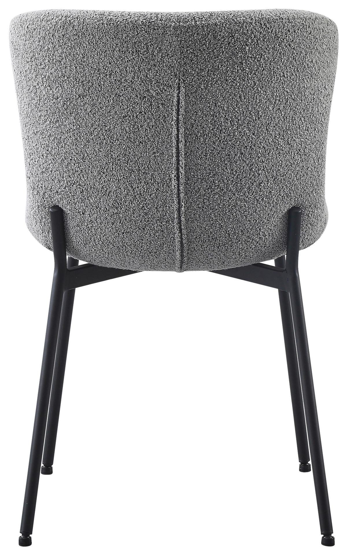 Vierfußstuhl Lisa Giga-S - Schwarz/Grau, MODERN, Textil/Metall (50/79/58cm)
