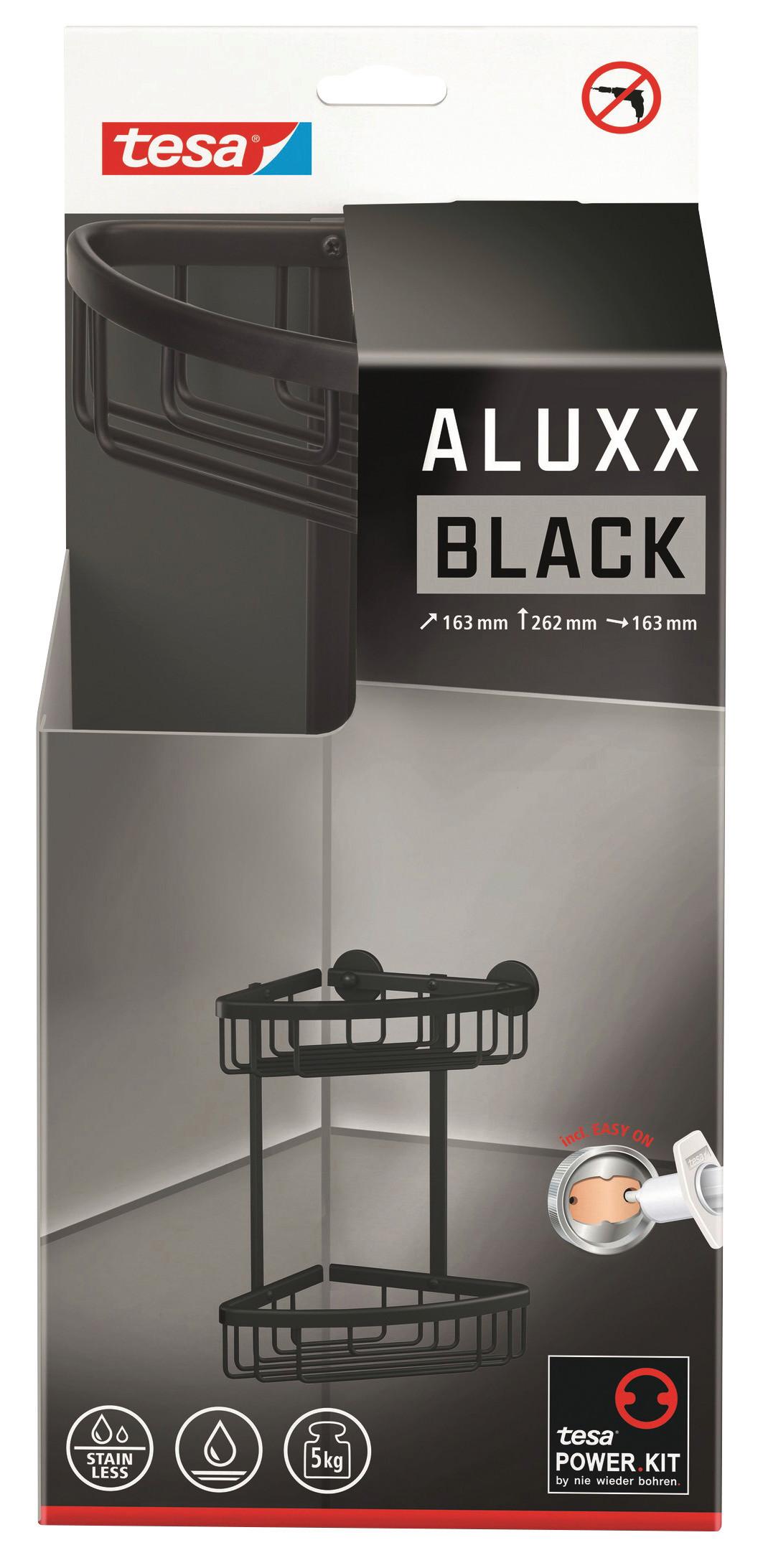 Duschablage Aluxx Black 40507-00000-00 - Schwarz, Basics, Metall (16,3/26/17cm)