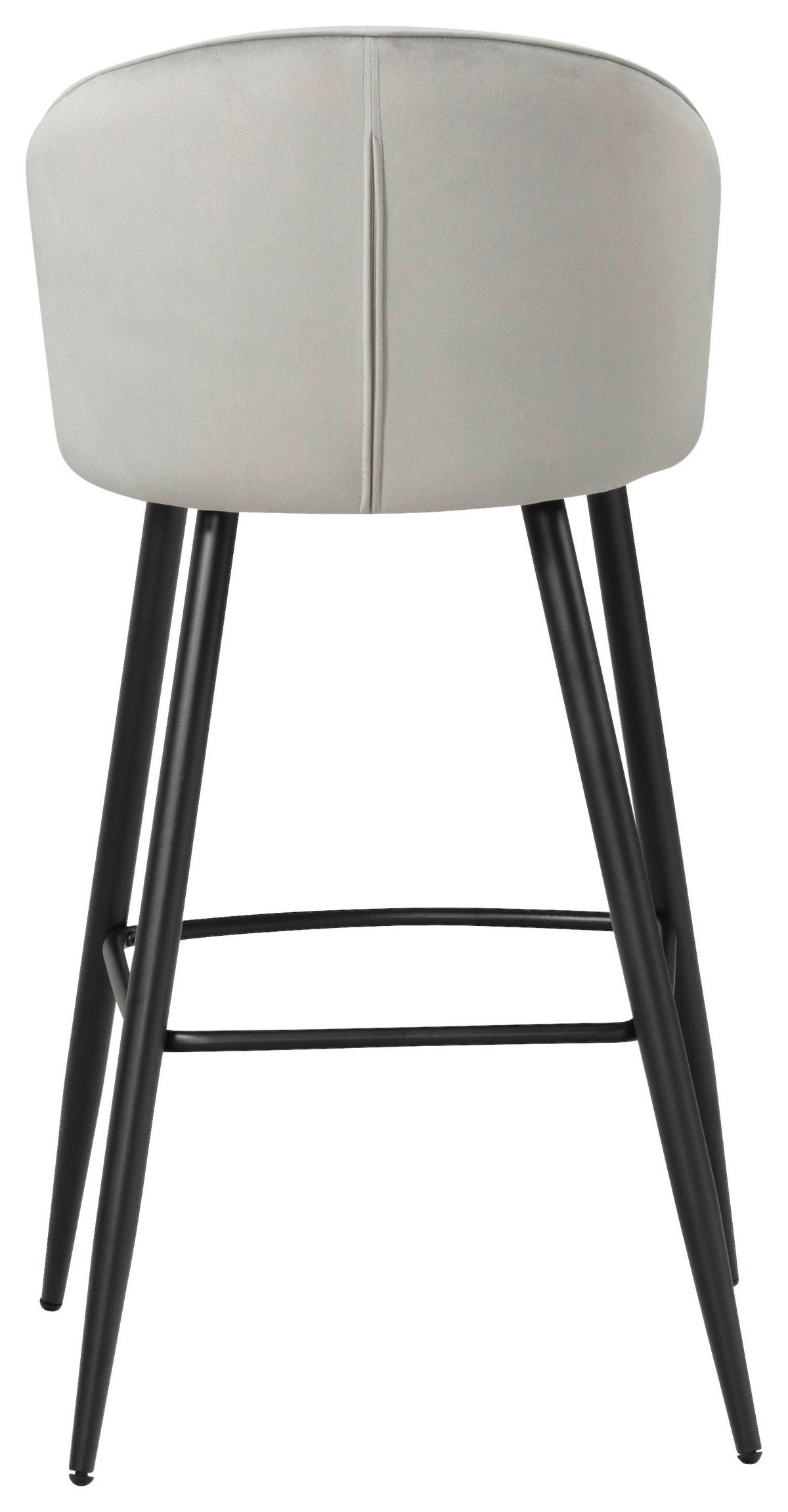 Barhocker-set Grau B: 56 Cm - Schwarz/Grau, Design, Textil/Metall (56/102,5/52,5cm) - MID.YOU