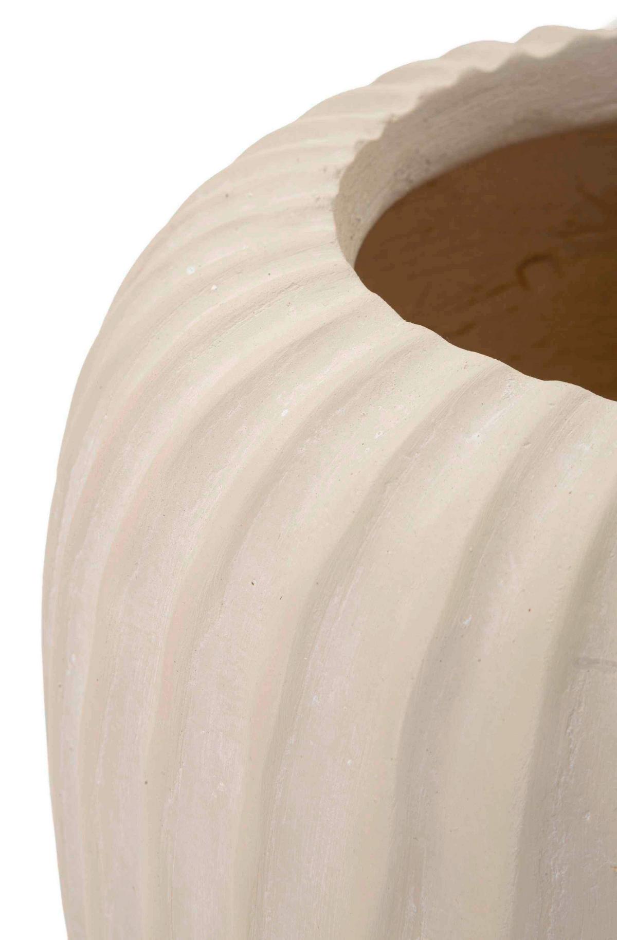 Vase Mist Pot Creme B: 26,5 cm - Creme, Basics, Metall (26,5/26/26,5cm)