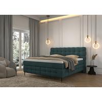 Boxspring- Ágy Scarlett 180/200cm - türkiz, Konventionell, faalapú anyag/textil (180/200cm)