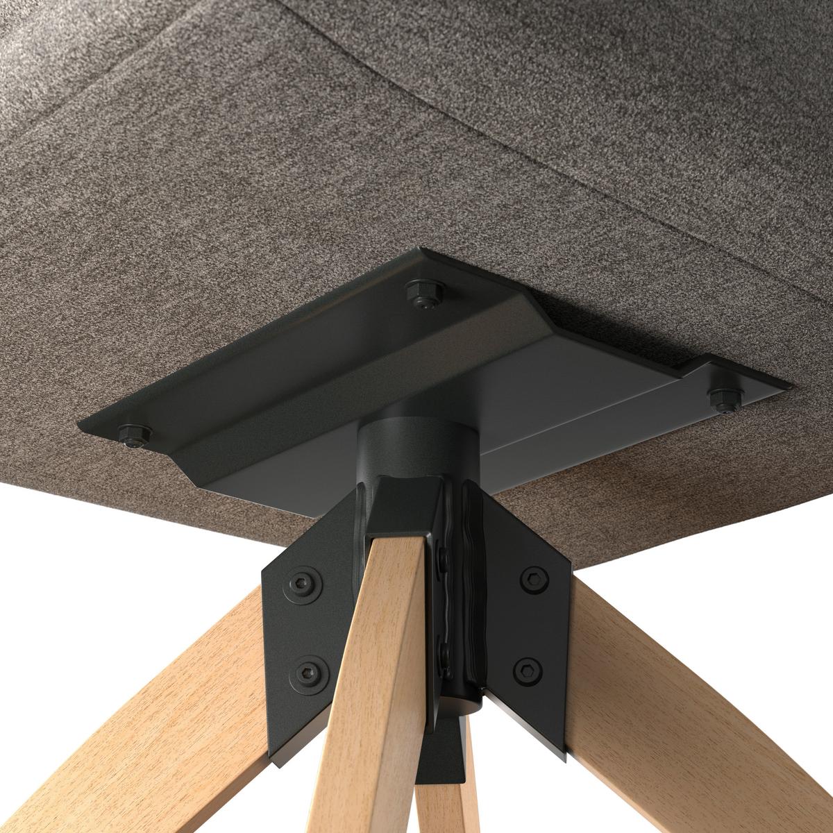 Stolička s podrúčkami Adrien, hnedá - hnedá/prírodná farba, Modern, kov/drevo (60/88/65cm) - Bessagi Home