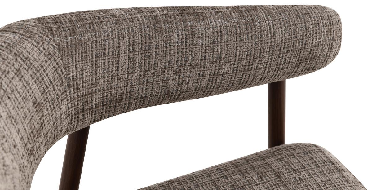Barhocker Flora Braun/Walnussfarben B: 53 cm - Walnussfarben/Braun, MODERN, Holz/Textil (53/93/55cm) - Livetastic