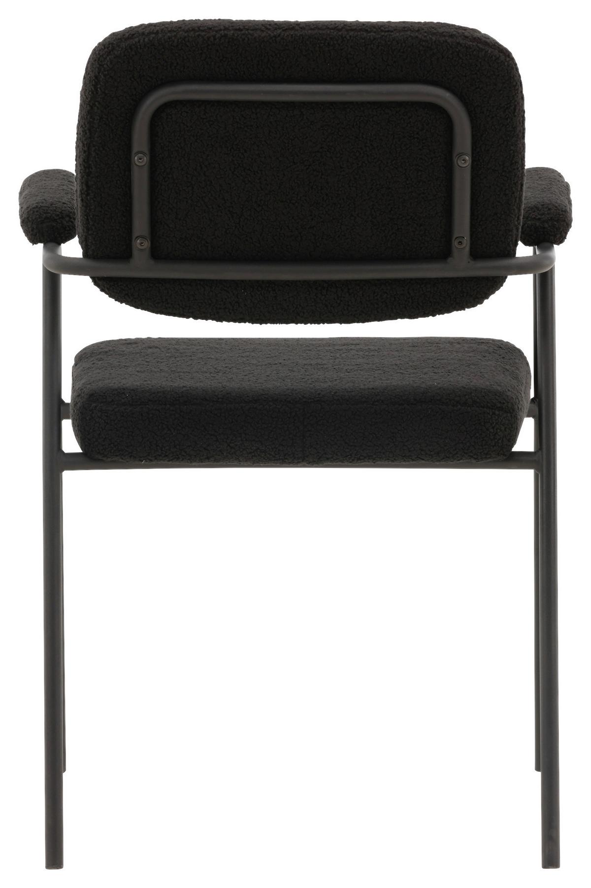 Stuhl-Set Yesterday - Schwarz, Design, Textil/Metall (58/90/61cm) - Livetastic