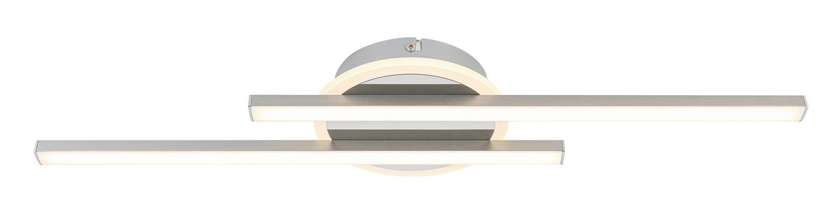 Led-deckenleuchte Cennet - Chromfarben/Alufarben, Basics, Kunststoff/Metall (15/58/5cm) - Luca Bessoni