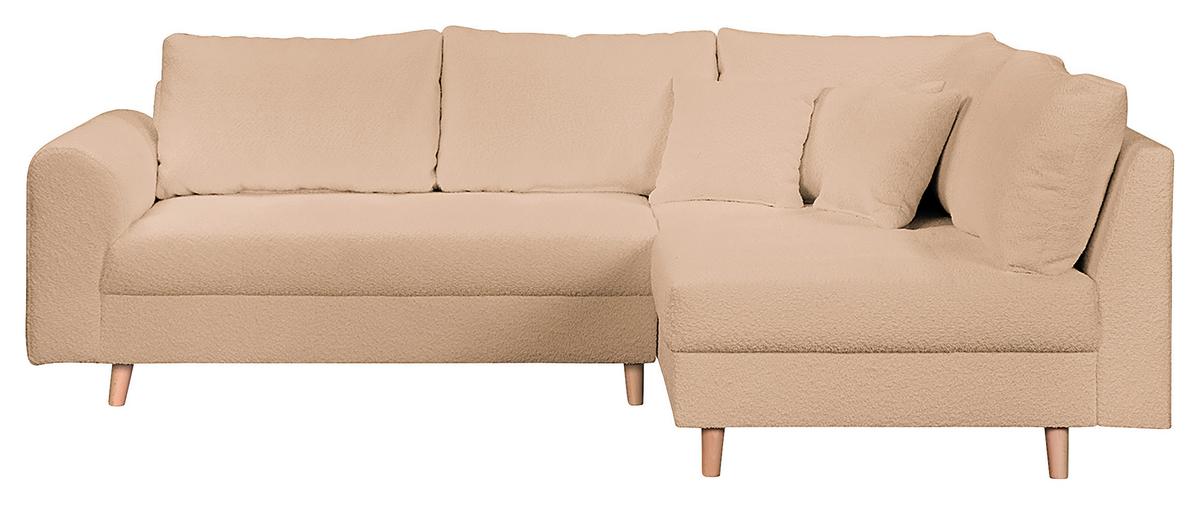Ecksofa Ariella Beige S: 231x161 cm - Beige/Naturfarben, Design, Textil (231/161cm) - Livetastic
