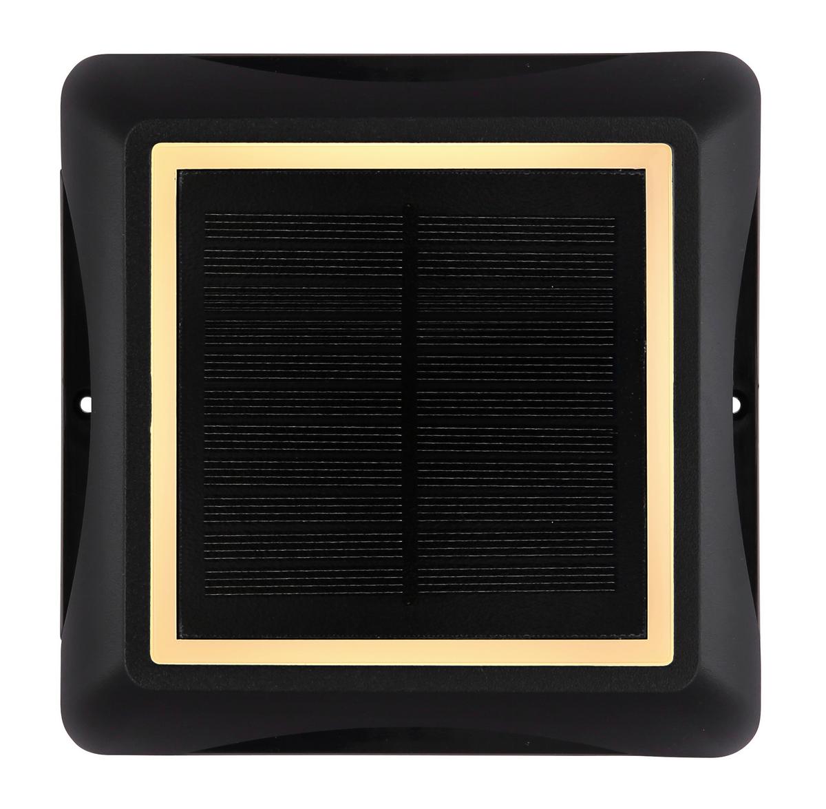 Solarleuchte 3000k, 10-60lm - Opal/Schwarz, Design, Kunststoff/Metall (14/14/3,6cm) - Globo