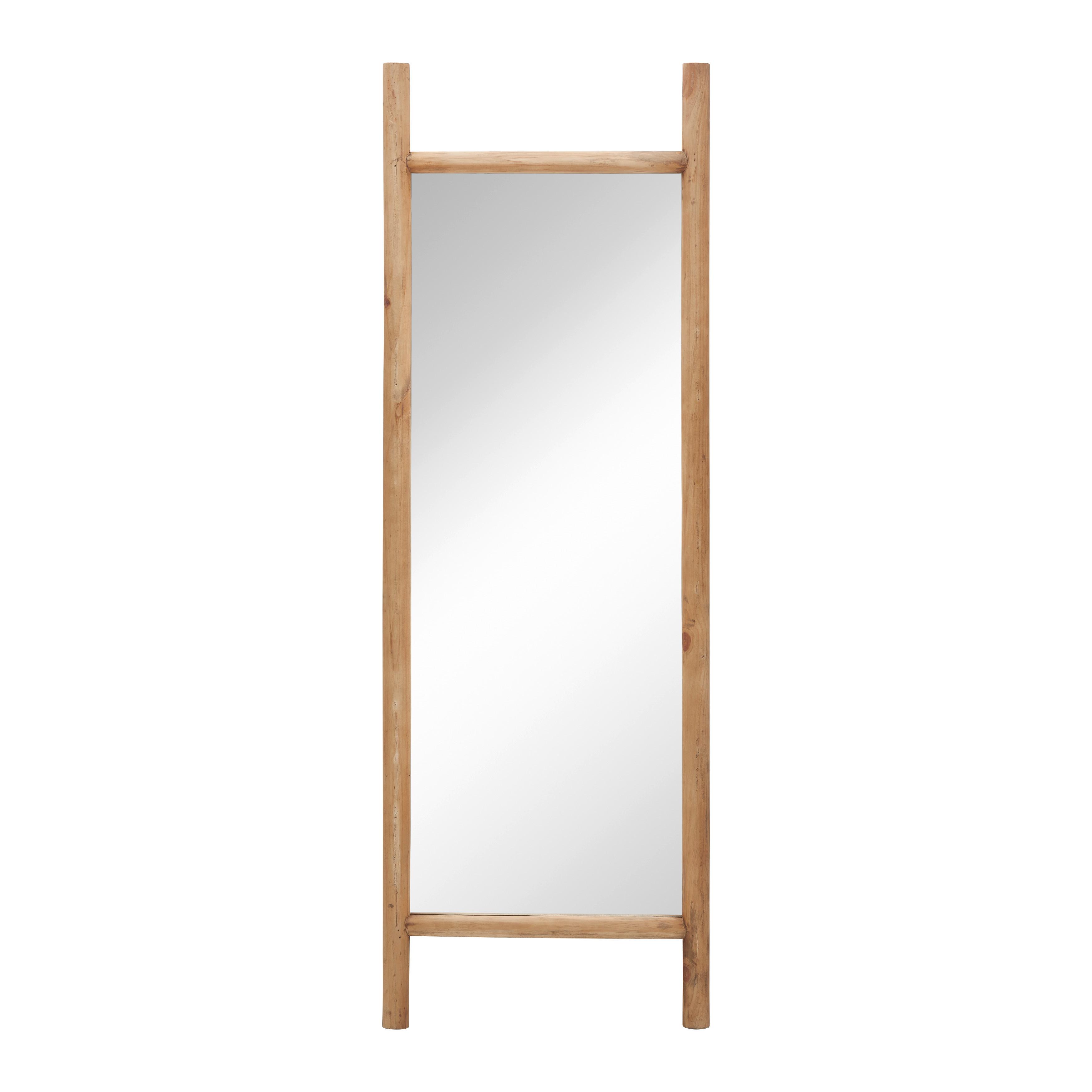 Zrcadlo masiv JASMIN - přírodní barvy, Moderní, dřevo/sklo (57/170/5cm) - Livetastic